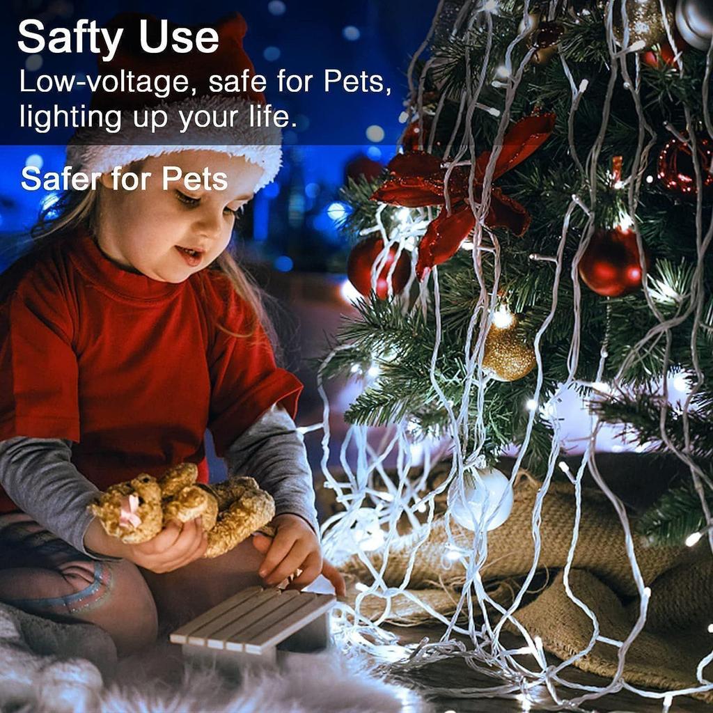 36 Ft White LED Pixel String Lights Bright Decorative Copper Wire Fairy Lights for Diwali, Christmas, Wedding, Party & Home Decoration| Pack of 2