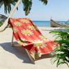 Sunny Pattern with Orange Stripes Beach towel quick-drying for travel outdoor sports jogging beach and swimming