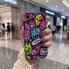 Чехол для телефона Dark Street Graffiti Monsters с волнистым краем для iPhone 16 15 14 Pro Max 13 12 11 Mini XR XS SE 2020 7 8 Plus Air Cover