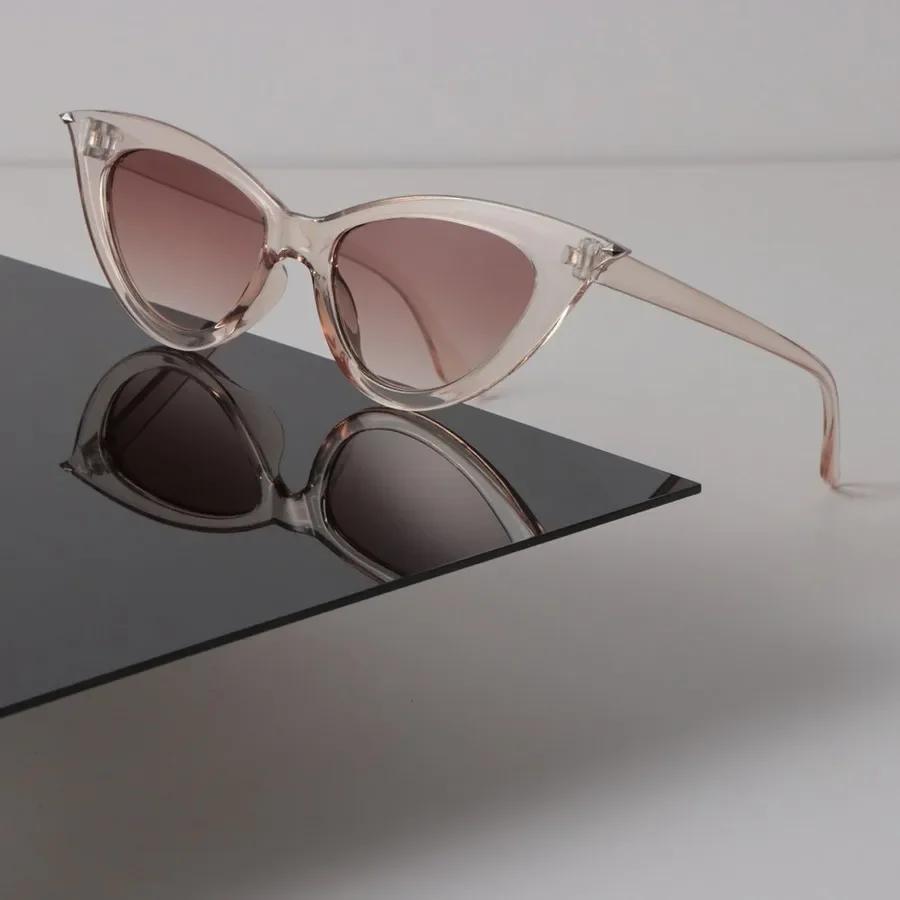 Роскошные солнцезащитные очки «кошачий глаз» для женщин и мужчин, крутой брендовый дизайнерский зеркальный солнцезащитный аксессуар, женский, мужской, маленькая оправа