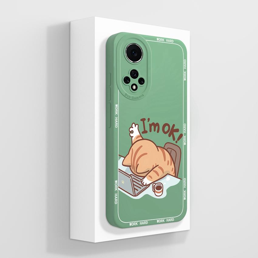 Для Huawei Nova 9 10 11 Pro Y60 Y72 Чехол для телефона Красивые акварельные цветочные узоры Жидкий силикон Защита от падений Премиальная защитная крышка Для Huawei Case