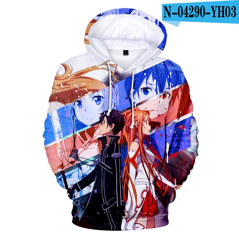 Sword Art Online 3D Printed Hoodies Fashion Casual Sweatshirts Men Women Harajuku Streetwear SAO Oversized Hoodies Pullovers