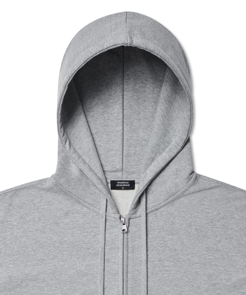 Musinsa Standard Extra Oversized Hooded Sweat Zip-Up [Medium Grey]