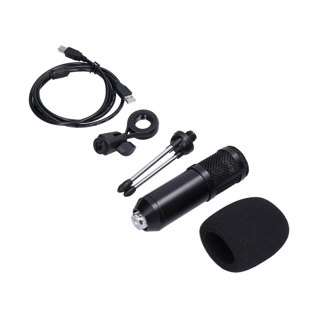 Cardioid Condenser USB Microphone Noise Reduction Wired Microphone for Computers Radio Broadcasting