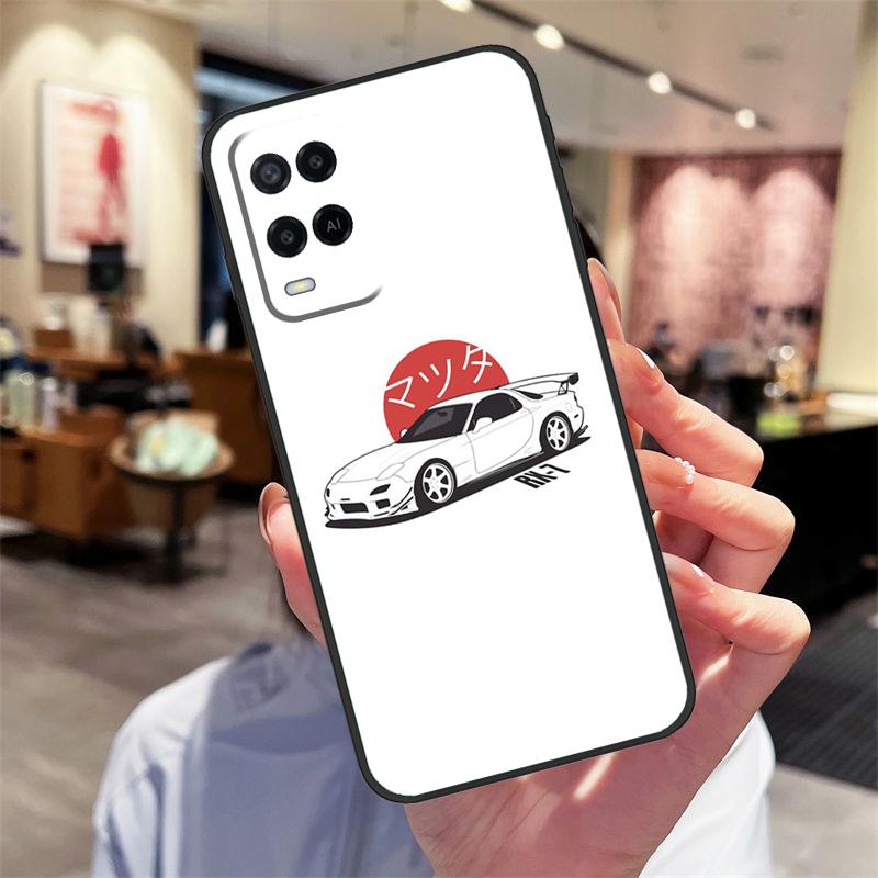 Чехол для телефона Oppo A40 A60 A80 A18 A38 A58 A78 A98 A16 A76 A96 A15 A17 A77 A74 A94 A54 A57S с рисунком JDM автомобиля RX7 MX5
