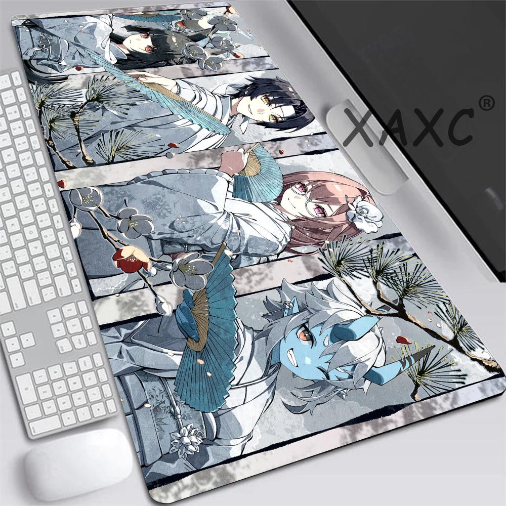 HYBXAXC Mouse Pad Cute HD Genshin Impact Pattern Kawaii Game Desk Pad Extended Gaming Keyboard Mats Large xcm Gamer Mousepad