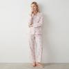 100% Cotton Lightweight Lounge Set Women Long Sleeve Turn-Down Collar Pajamas Sleepwear Outfit Fall