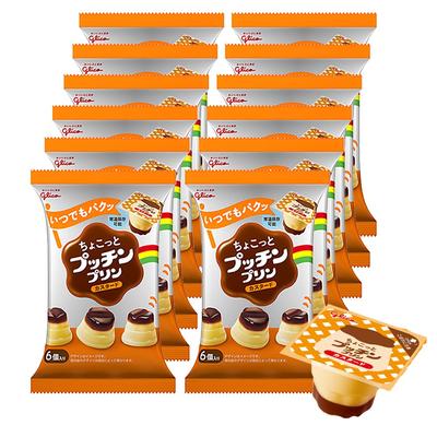 Хранить при комнатной температуре Glico Custard Chokotto Pucchin Pudding Custard 12 штук x 6 на обед подвижной состав [Температура банки] (упаковка 20 г) Закуски на один укус,