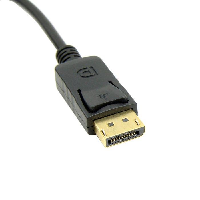 1.8M Gold Color Plated Male To Male DisplayPort To HDMI Adapter Cable