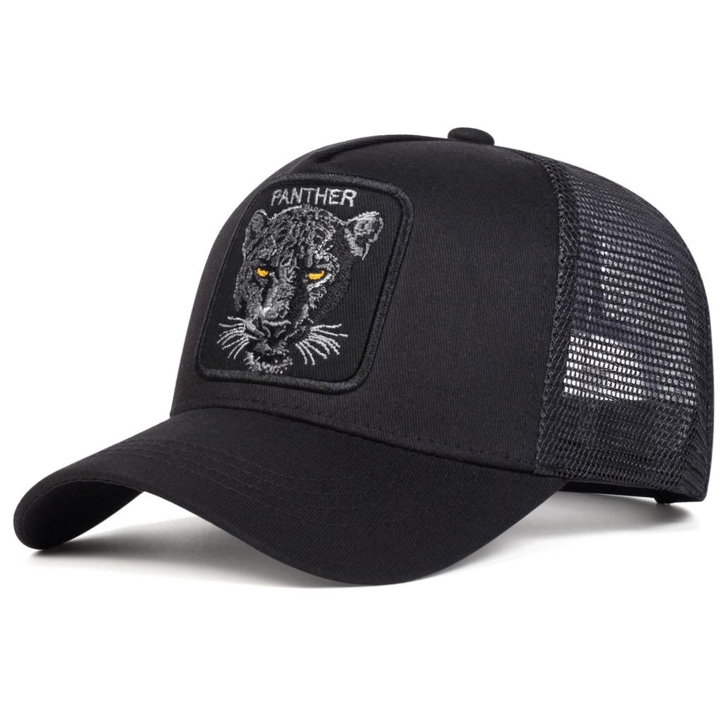 Unisex PANTHER Embroidery Baseball Net Caps Spring and Summer Outdoor Adjustable Casual Hats Sunscreen Hat