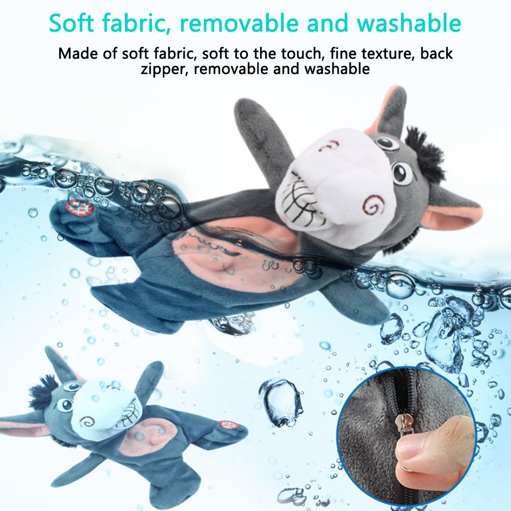 Мягкие игрушки для животных Электрическая забавная кукла-ослик для ребенка 72 детские песни Мягкие игрушки Ходьба и