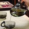 Glass Tea Pot with Removable Tea Brewer Filtration Heat Resistant Glass Teapot for Loose Leaf Tea Stove Microwave Safe BPA-Free Tea Infuser Pitcher