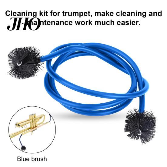 Ergonomic Design 1 Set Trumpet Maintenance Kit Bendable Grasp Comfortably Accessory Cornet Cleaning Snake Brush Mouthpiece for Corrosion Resistant