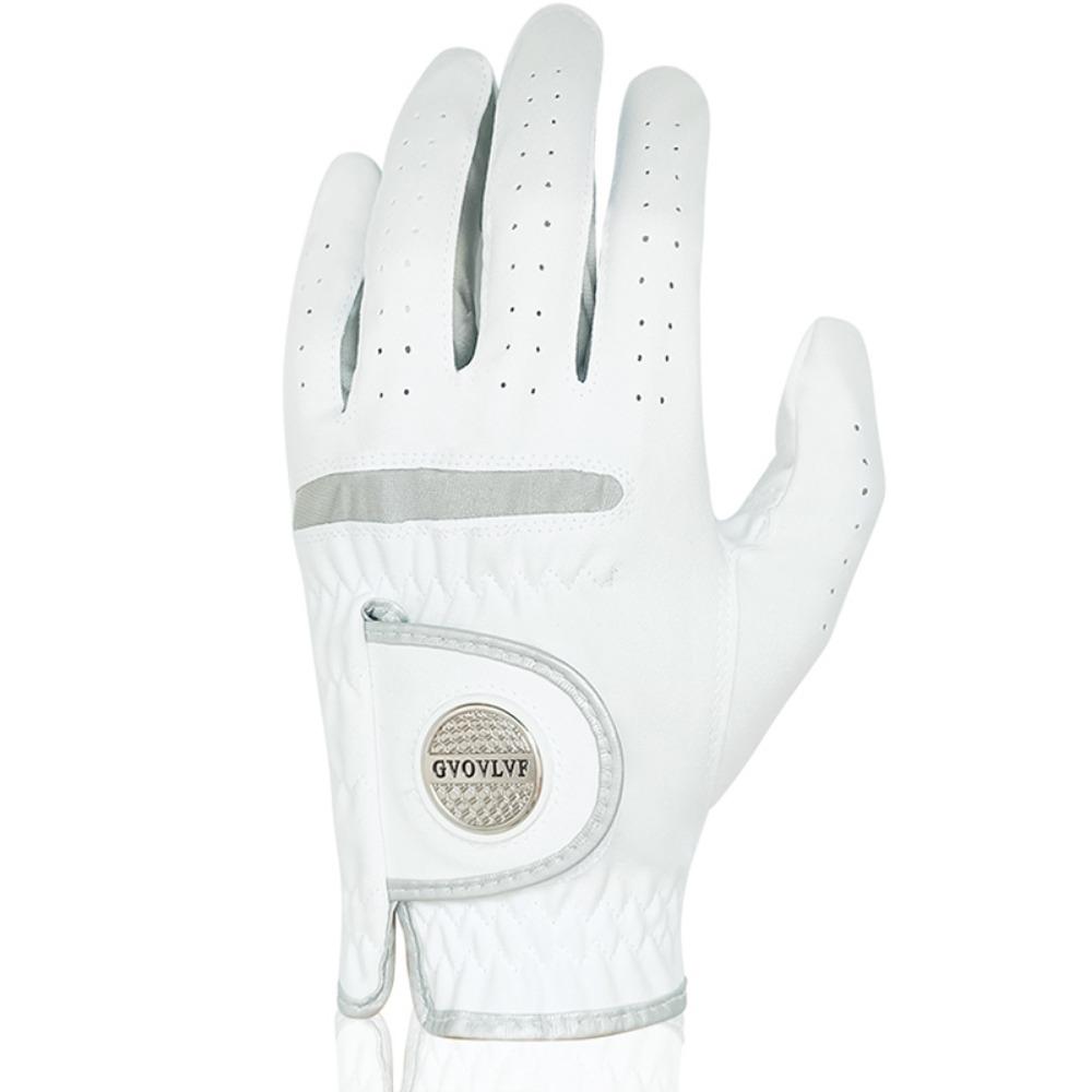 Detachable Marker Golf Glove White Color Replaceable Glove Magnetic Marker Glove Golfing Activity