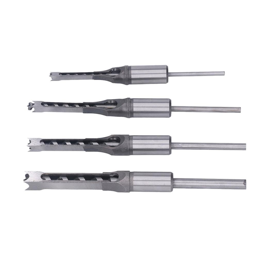 Набор из 4 шт. квадратных сверл по дереву HSS износостойкие 1/4 дюйма 5/16 дюйма 3/8 дюйма 1/2 дюйма зенковка