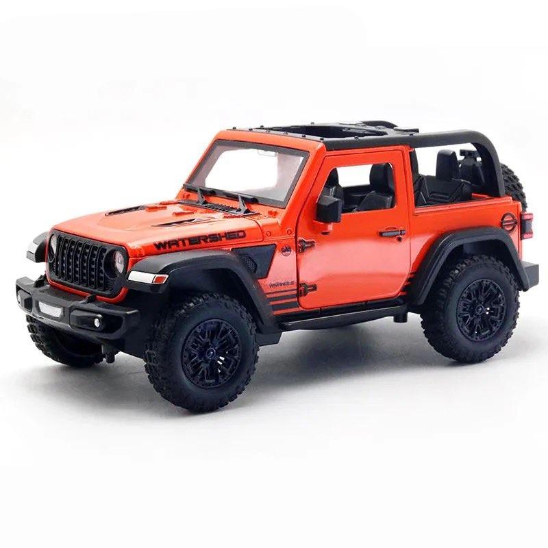 1:24 Джипа Wrangler Rubicon Внедорожник Сплав Модель Автомобиля Литье под Давлением Металл Внедорожные Машины Модель Автомобиля Симуляция Звук Свет Детские Игрушки Подарок