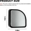 2PCS Fan Shaped Blind Spot Mirrors for Cars, 360 Degree Convex Wide Angle Rear View Mirror, Adhesive HD Glass Side Mirror, Universal Auxiliary Safety