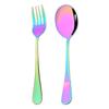 2Pcs Mirror Gold Cutlery Set Service Spoon Fork Dinnerware Cutlery Set Stainless Steel Kitchen Buffet Dinner Restaura Tableware
