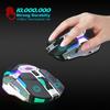 HXSJ T30 Wireless Mouse 2.4G USB Receiver with 5 Backlit RGB Mode Mechanical Gaming Mouse for PC