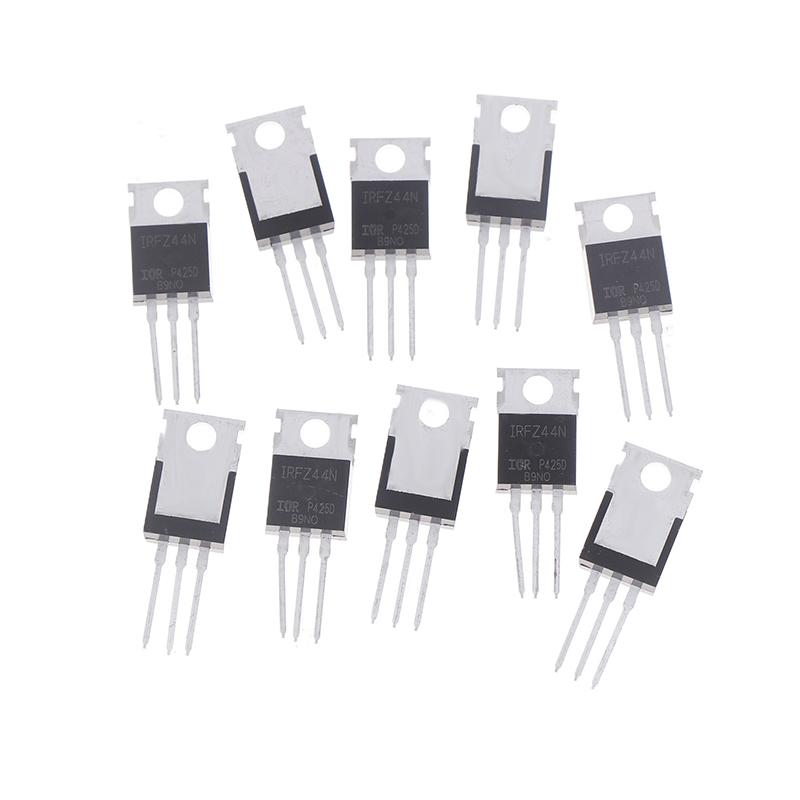 10 шт. DIY Аксессуары Новый Черный IRFZ44N IRFZ44 Силовой MOSFET Прямая вставка TO-220 Транзисторы