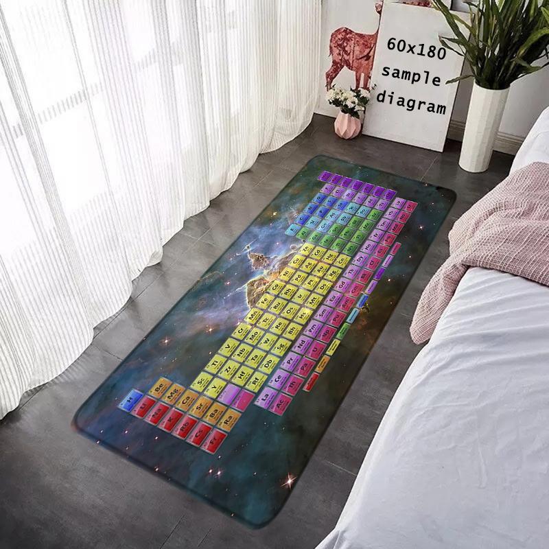 Entrance Doormat Periodic Table of Elements Rug Hallway Carpet Living Room Rugs Foot Carpets Floor Mats Non-slip Home Decoration