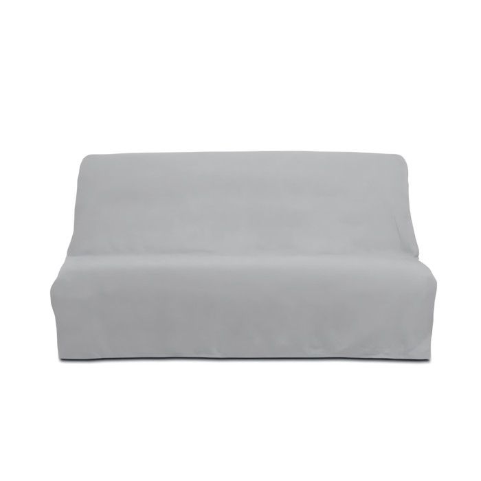 Housse clic-clac en coton PANAMA gris clair