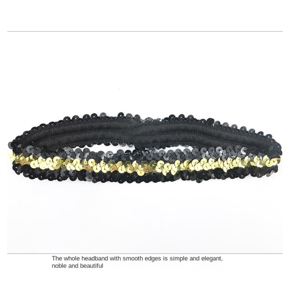 Головной убор Повязка на голову с пайетками Блестящий бант Эластичный бант для волос Подарок на вечеринку Блестящая повязка на голову