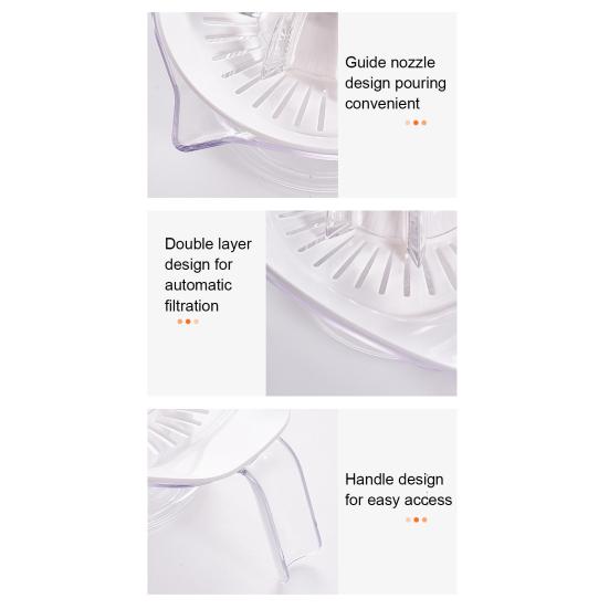 Соковыжималка для цитрусовых и лимонов, ручная соковыжималка с мерным стаканом и теркой, экономящая место на кухне