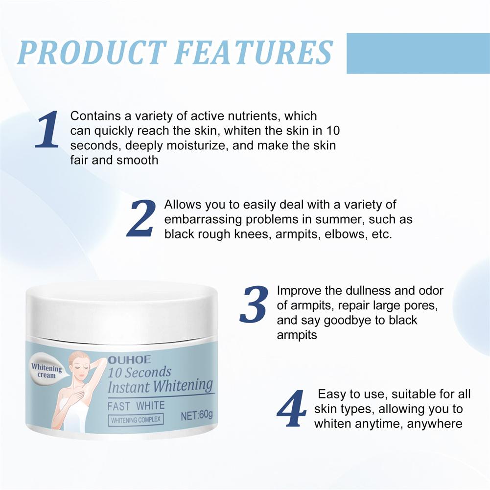 Intimate Area Whitening Cream Underarm Elbow Buttock Private Bleaching Remove Melanin Dull Moisturizing Brighten Body Skin Care