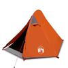 Dome Camping Tent for 2 Persons Gray and Orange Waterproof