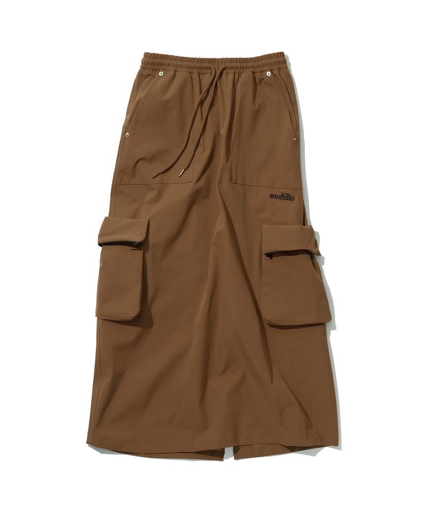 1993 Studio Wind Cargo Long Skirt_Brick