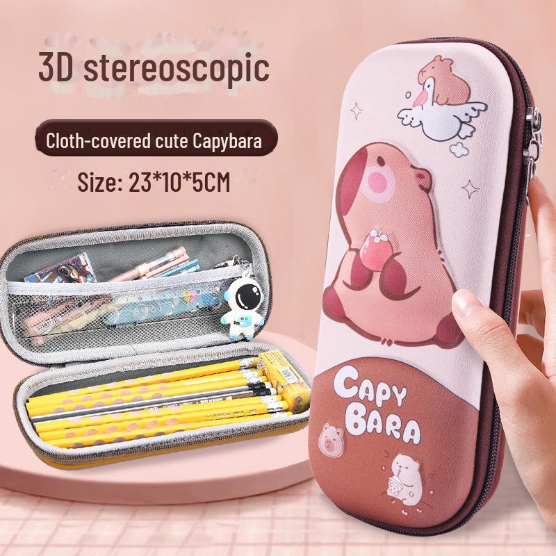 Capibara 3D Cartoon Pencil Case: Large Capacity, Multifunctional for Boys & Girls, Ideal for Primary School Students