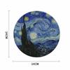 Подставки под стаканы Van Gogh Diatomite, впитывающие коврики для раковины, обеденный стол, теплоизоляция, противоскользящий коврик, креативная круглая подставка под стакан