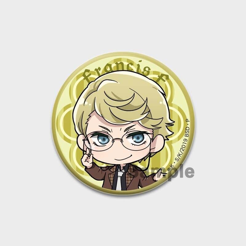 58 мм аниме Бунго Бродячие собаки брошь Манга нагрудный значок аксессуары для одежды шляпа украшение для рюкзака Harajuku значки с героями мультфильмов подарки для фанатов