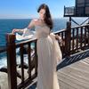 Seaside Vacation Tube Top Dress Women's Summer Dress High-end Sense Gentle Fairy Temperament Mesh Sexy Dress