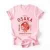 Osaka Octopus Graphic Tee Japanese Street Art Shirt Unisex Casual TravelStyle Short Sleeve Daily Streetwear Top