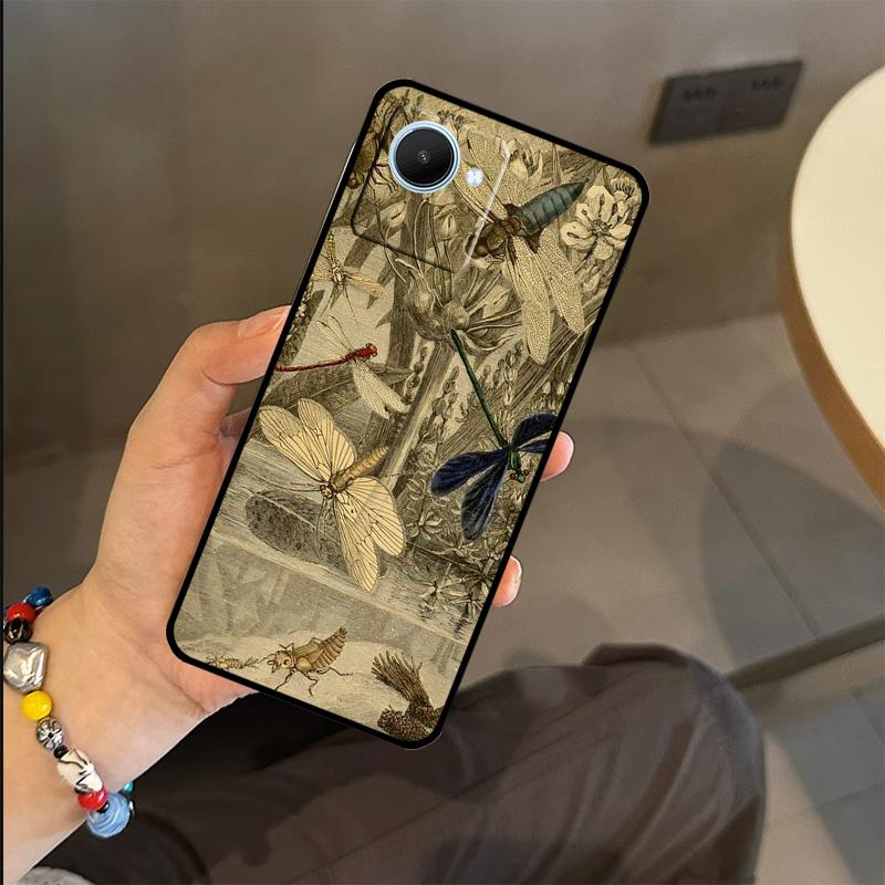 Dragonfly Pattern Case For Realme C53 C55 C51 C25 C63 C61 C65 C67 C71 C75 GT6 GT7 Pro 11 12 13 14 15 Pro Plus