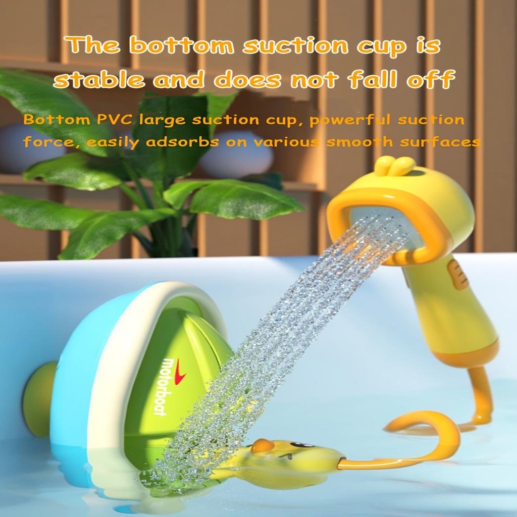 Игрушка для купания «Утенок» для малышей с регулируемыми распылителями, работающая от батареек одним нажатием, интерактивная игрушка для игры в бассейне во время купания для малышей,