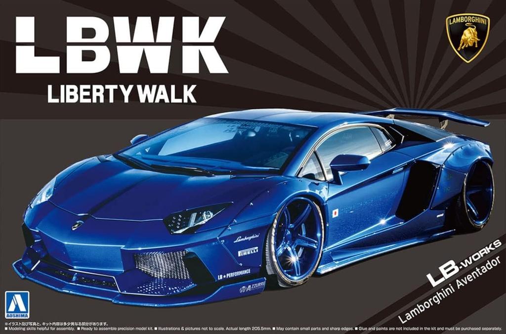 Aoshima Bunka Kyozai Liberty Walk 18 LB Works Lamborghini Aventador 2 Plastic Plastic Model Kit (AOSHIMA) 1/24 No. Ver. Pre-Colored
