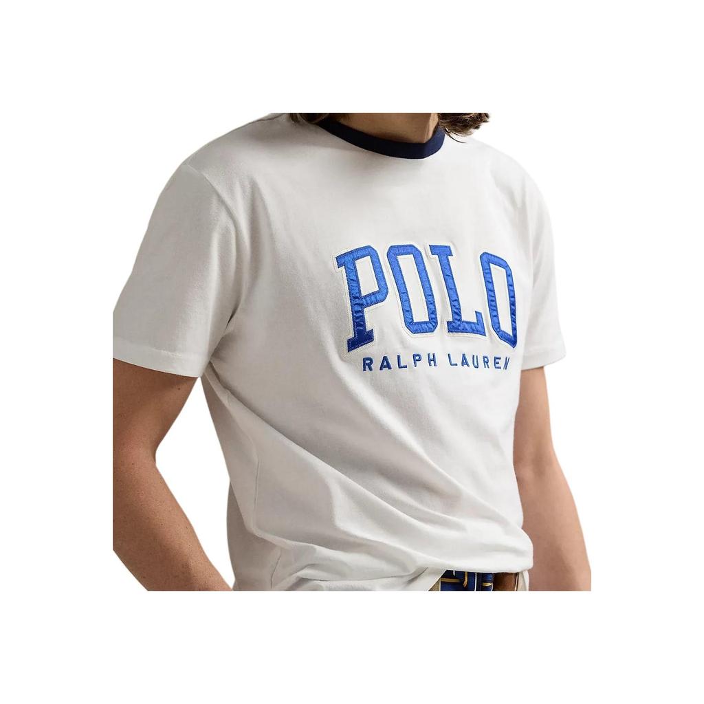 Polo Ralph Lauren Футболка мужская с коротким рукавом, вышитыми буквами, колор-блок, воротник поло 710694466-004