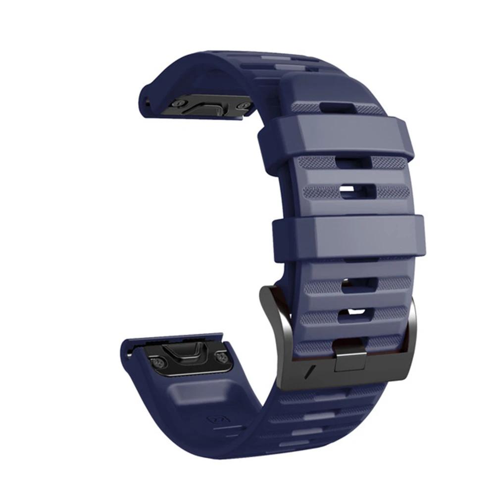 Для Garmin Tactix 7 Pro Delta Descent/Quatix 7/6/5 Sapphire/7X Solar Ремешок Fenix 7X Силиконовый Ремешок 22 мм 26 мм Quickfit Ремешок для часов