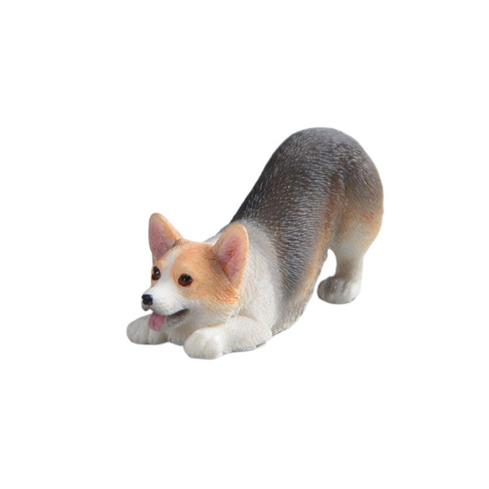 Children's Gift Mini Animal Dog Doll Simulation Dog Car Ornament Corgi Model Miniature Figurines