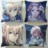 Классический аниме-чехол для подушки Violet Evergarden Мягкий Легко стирающийся Наволочка Универсальный для Дивана Кровати Путешествий и Офиса