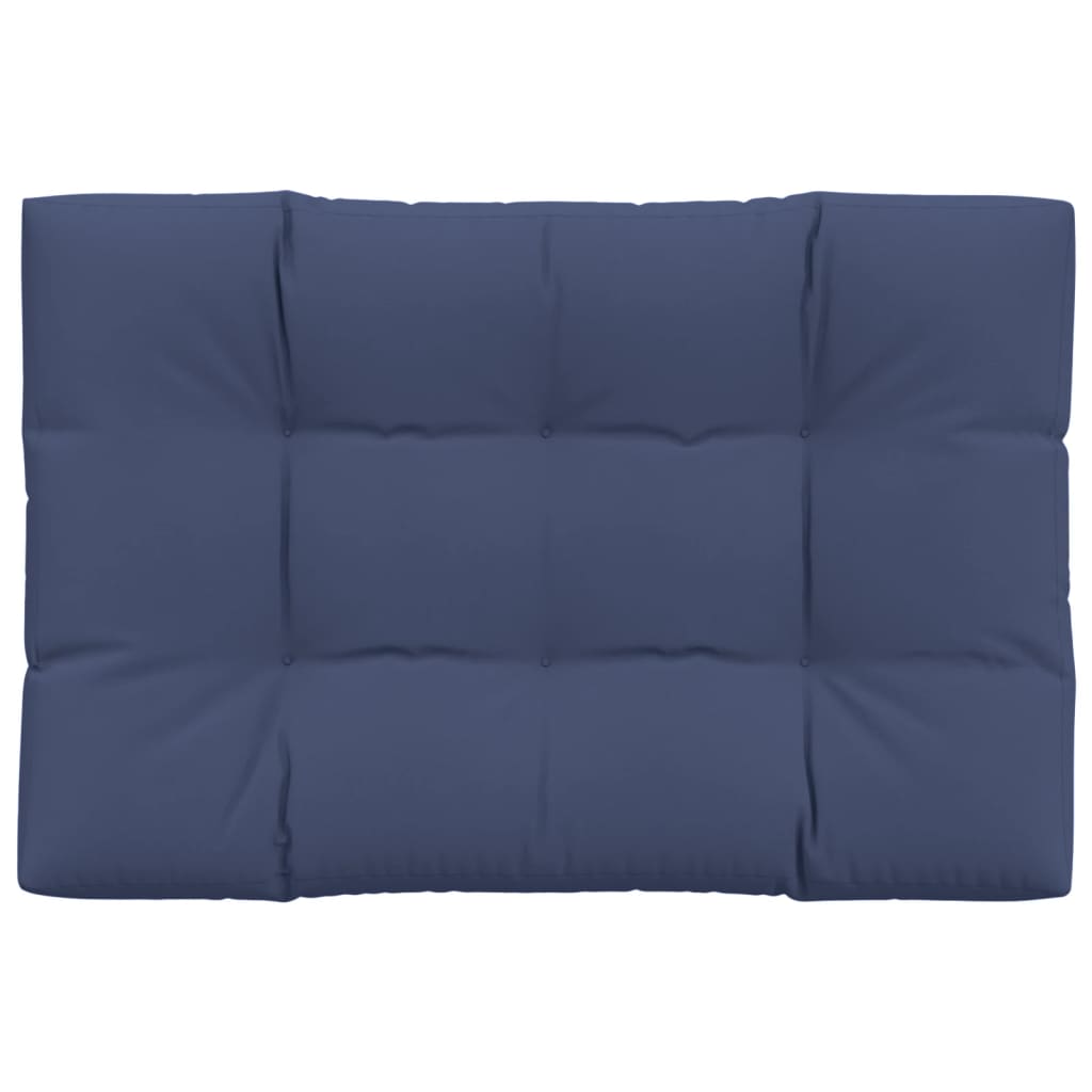 Pallet Cushion Navy Blue 120 x 80 x 12 cm Fabric