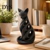 Декоративные фигурки для гостиной 3D-печатная фигурка кота-спирали, полая современная абстрактная скульптура, маленький настольный декор, полка для журнального столика, минималистичный