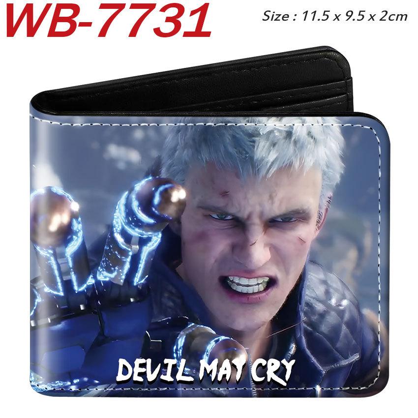 Devil May Cry Wallet Short Bifold Colorful Print Anime Game Card Holder Coin Pocket Collectible Gift 1pcs