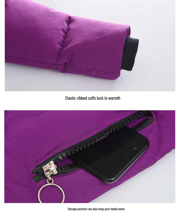 Хлопковое пальто для девочек 2024: Новая теплая толстая длинная куртка в корейском стиле для детей