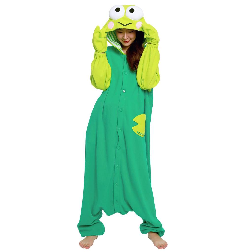 SAZAC Character Fleece Kigurumi One Size Fits Most Sanrio Kerokero Keroppi