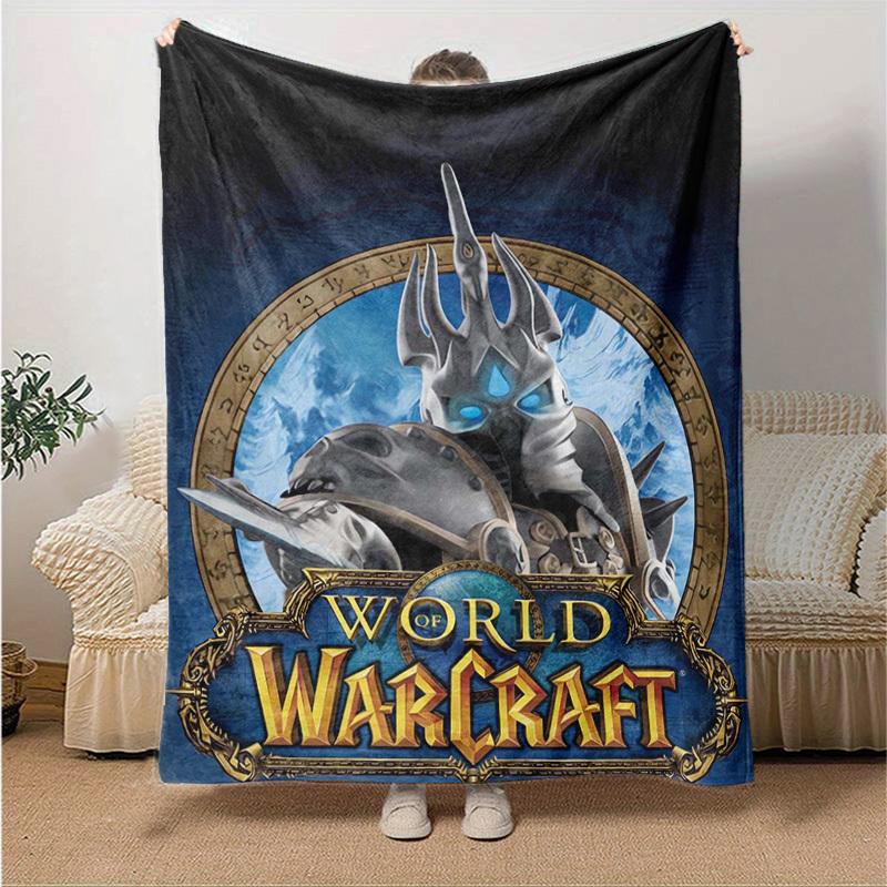 1pc World of Warcraft: Northrend Home Decor Blanket, Perfect Gift for Bedroom, Living Room, Travel, Camping, Car, Beach, Office Naps, Cozy Flannel Thr