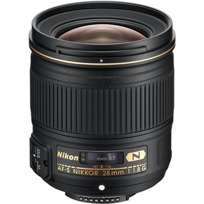 Nikon Однофокусный объектив NIKKOR 28 мм, совместимый с полноразмерными объективами AF-S f/1.8G